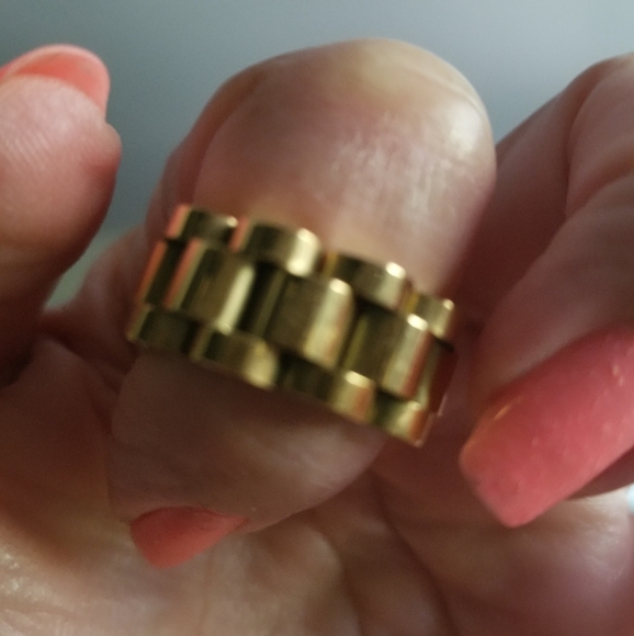 #1. Chunky Link Chain Stainless Steel Strap Finger Rings Jewelry - Picture 8 of 12